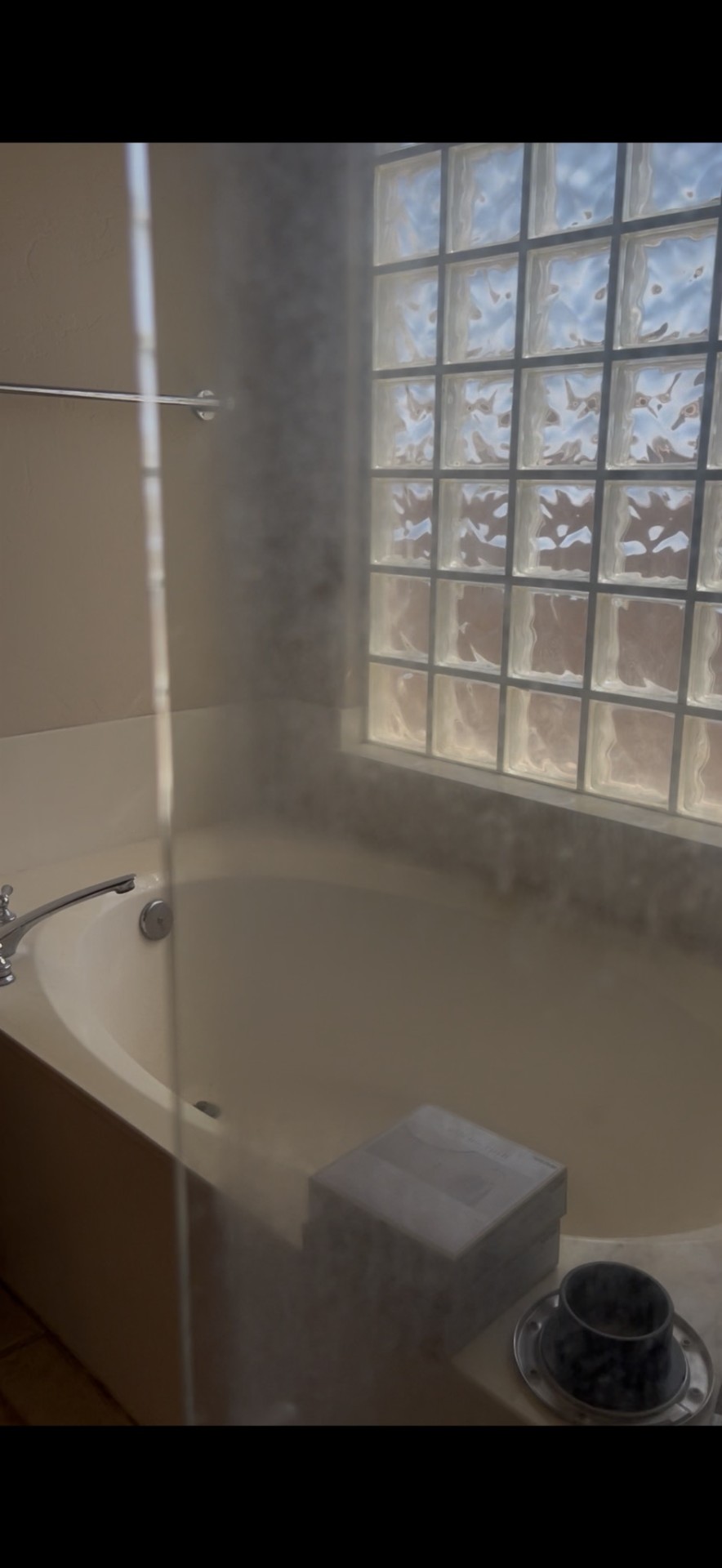 Master bath refresh — before professional cleaning
